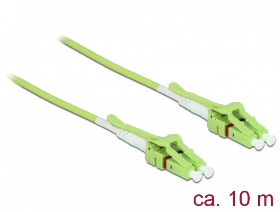 Cablu fibra optica LC la LC Multi-mode OM5 Uniboot 10m, Delock 85692 imagine noua